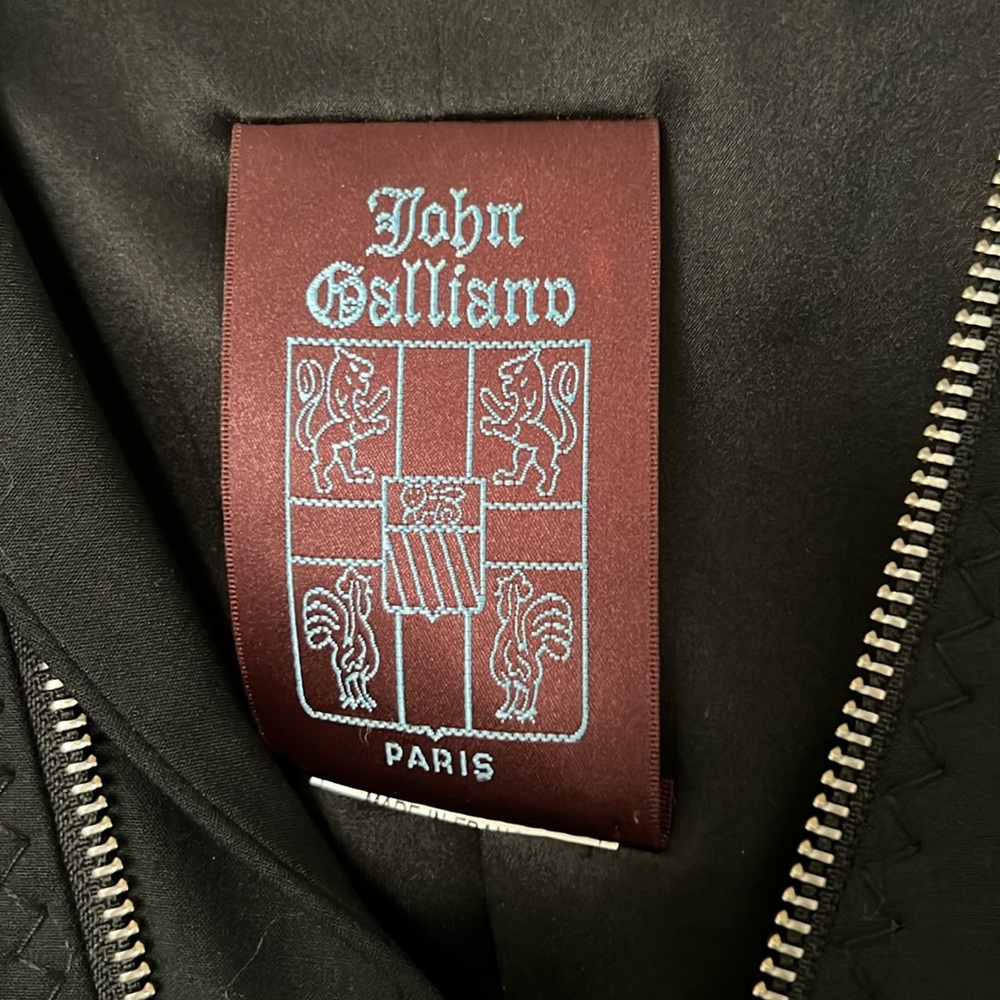 Timeless early 2000s JOHN GALLIANO black zippered blazer jacket! - Picture 1 of 6